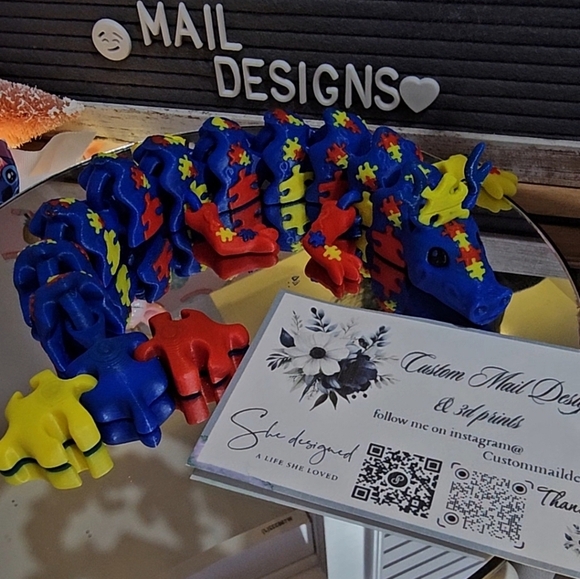 3d Printed autism dragon - Picture 4 of 11